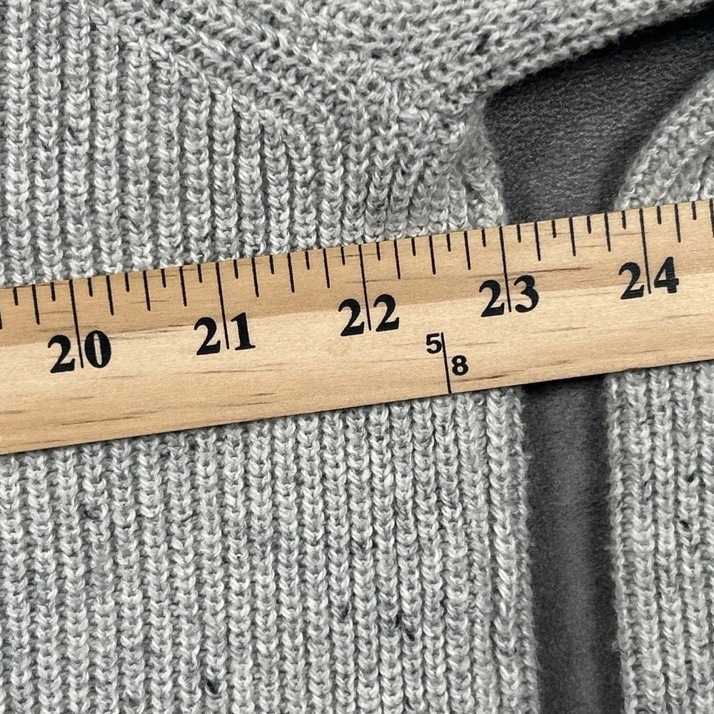 American Eagle Pullover XXL Hoodie Ribbed Knit Sweater Drawstring Mens Ivory